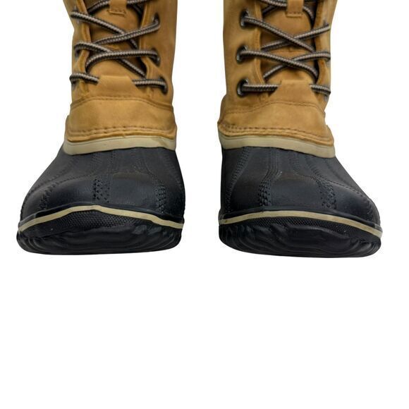 Sorel Slimpack Lace II Winter Boot Elk Tan Brown Nubuck Leather Women’s Size 8.5 - Picture 4 of 11